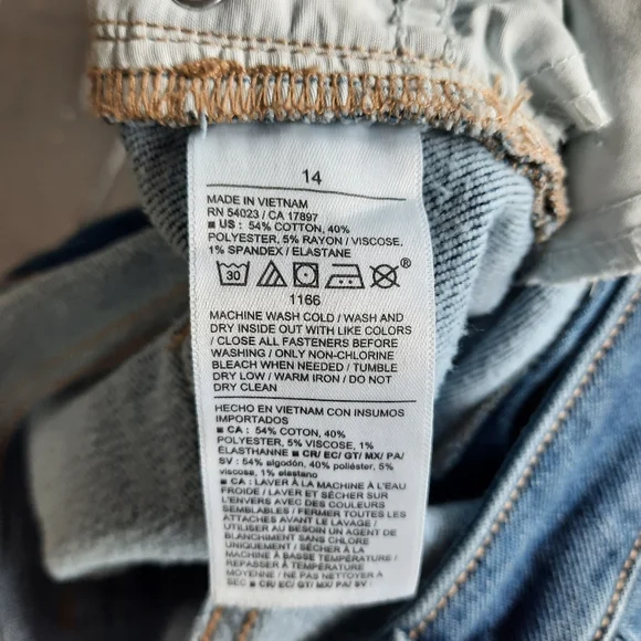 Old Navy O.G. Straight High Rise Jeans Womens Size 14 Cozy Lined - Picture 11 of 12